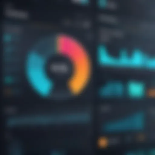 A dynamic dashboard showcasing audience metrics and engagement statistics.