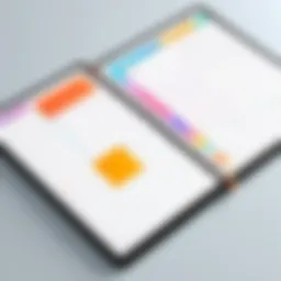 Organized planner with colorful notes