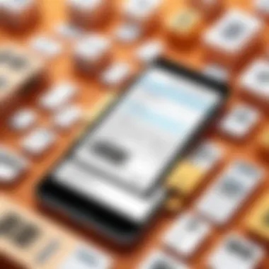 Features of Inventory Management Applications Illustration of various inventory app features like barcode scanning and reporting