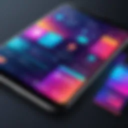 Showcasing a vibrant app interface