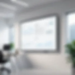 Dynamic workspace showcasing a digital whiteboard in use