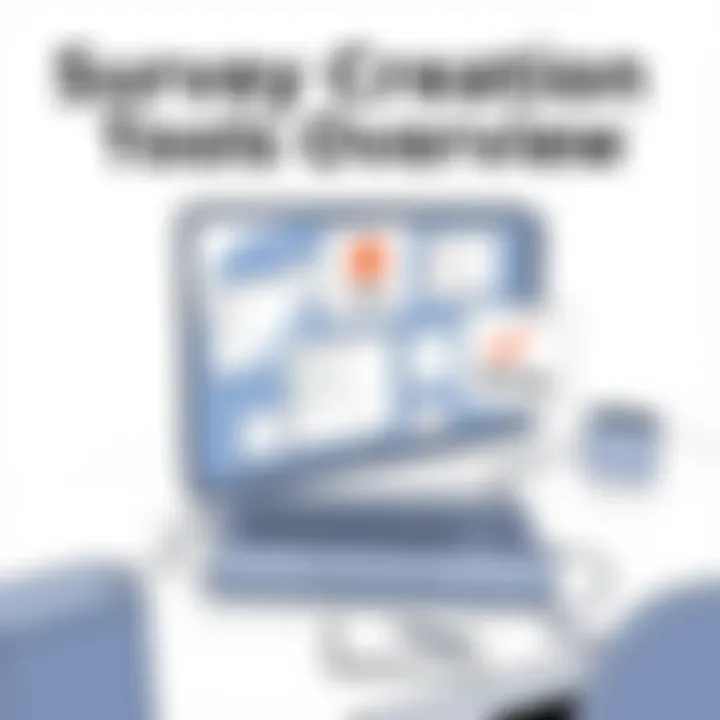 An interface showcasing multiple survey creation tools with unlimited questions