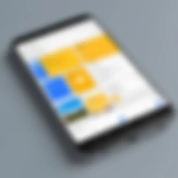 Visual representation of Google Keep interface