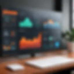 Illustration showcasing HubSpot's dashboard with various features highlighted