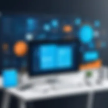 Graphic showing future trends in CRM technology and its impact on businesses