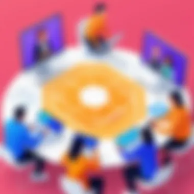 Enhancing Team Collaboration with monday.com Visual representation of team collaboration features within monday.com