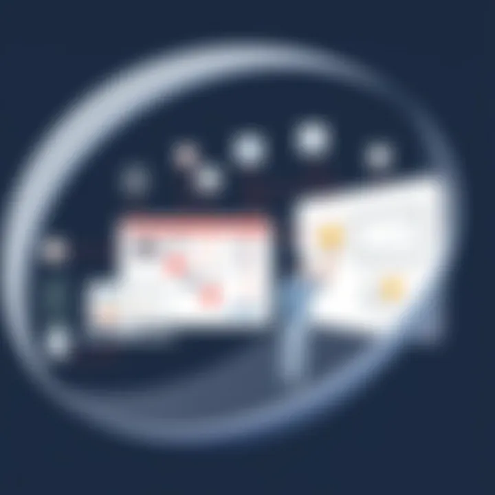 Integration of Virtual Whiteboard with Collaboration Tools Illustration of seamless integration of a virtual whiteboard with other collaboration tools