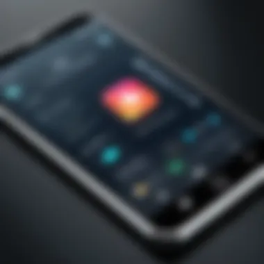 Conceptual illustration of push notifications on a smartphone screen