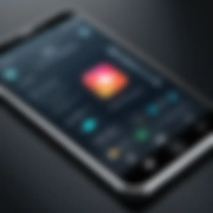 Conceptual illustration of push notifications on a smartphone screen