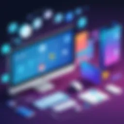 A visual representation of various SaaS applications in different industries