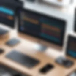 A visual representation of various codeless app builder platforms