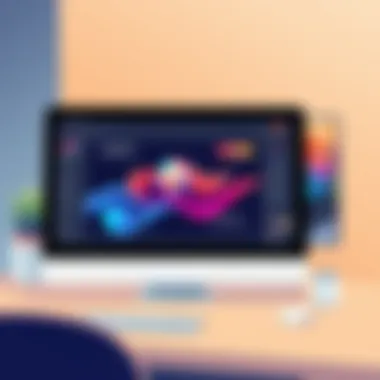 Innovative Graphic Design Software Modern design software interface showcasing a graphic design project.