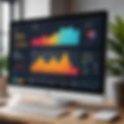 A sleek dashboard displaying employee analytics and metrics