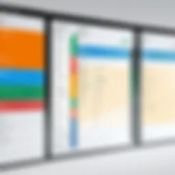 Visual representation of Kanban board