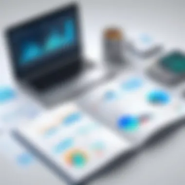 Visualizing Financial Concepts An open book with financial graphs and charts