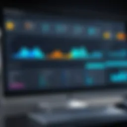 A digital dashboard showcasing productivity metrics