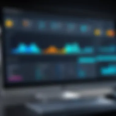 Productivity Metrics Overview A digital dashboard showcasing productivity metrics