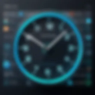 Interface of Time Tracking Software A visual representation of software interfaces for time tracking