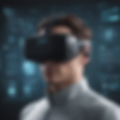 Illustration of a futuristic virtual reality interface