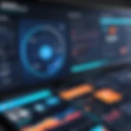 A digital dashboard showcasing various social media metrics