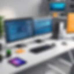 Innovative software solutions in a modern workspace