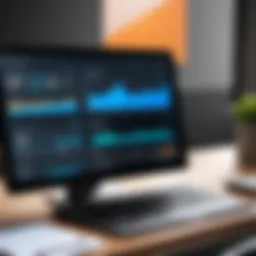 A digital dashboard showcasing task management features