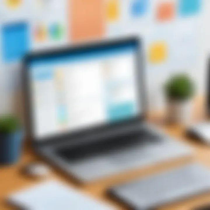 Illustration of collaboration features in productivity tools