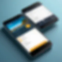 A sleek mobile app interface showcasing a user-friendly navigation layout.
