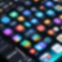 A visual representation of app extensions interacting seamlessly with various applications.