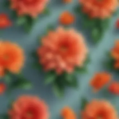 Floral Elegance: A Symphony of Exotic Blooms A vibrant bouquet of fresh, exotic flowers in a chic setting