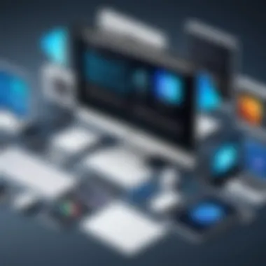 Diverse Graphic Arts Software Ecosystem Illustration of various graphic arts software icons representing industry standards