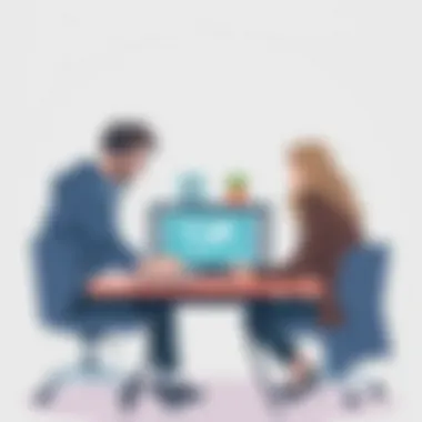 Creative professionals collaborating on a digital design project