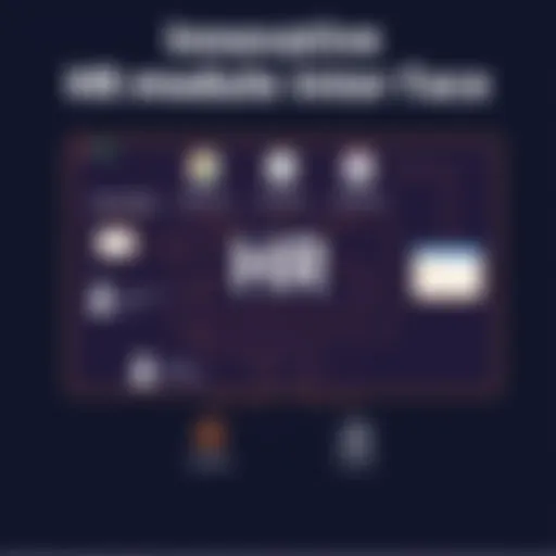 Innovative HR module interface showcasing functionalities