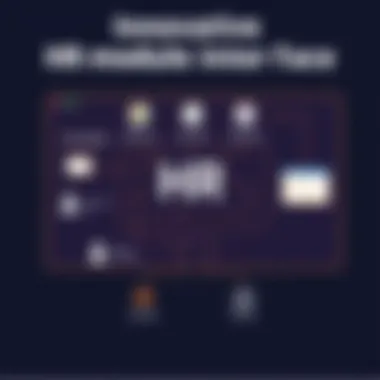 Innovative HR Module Interface Innovative HR module interface showcasing functionalities