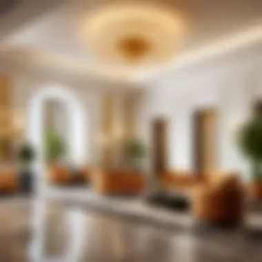 Luxury Hospitality Experience A luxurious hotel lobby exemplifying superior hospitality