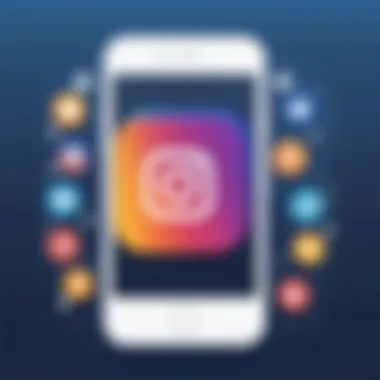 User Engagement Tactics A creative depiction of user engagement tactics on Instagram.