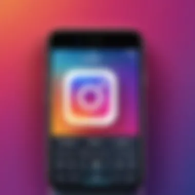 Instagram User Interface Features Visual representation of Instagram's user interface highlighting key features.