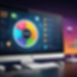 Visual representation of gamification elements on a website