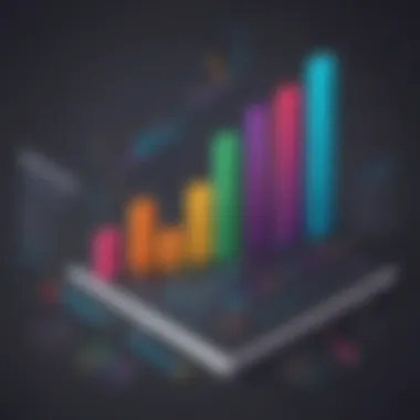 Colorful graph representing investment growth