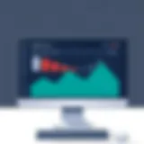 Illustration of a computer screen displaying Google Analytics dashboard