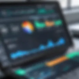 Visualization of Google Analytics dashboard with tracking ID highlighted