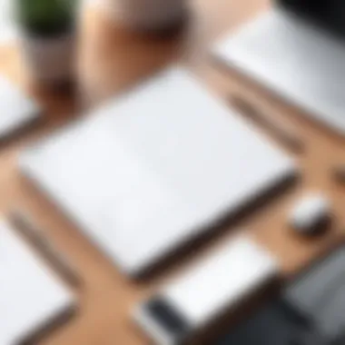 A beautifully designed physical planner open on a desk, surrounded by stationery.