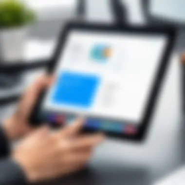 Task Management in Action An individual prioritizing tasks using a personal task management app on a tablet.
