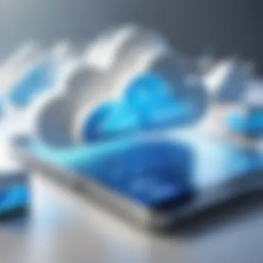 Cloud Resources Optimization Visualization Illustration showing optimization of cloud resources