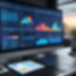 An intricate dashboard showcasing various project management tools