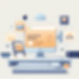 Illustration depicting user experience elements in SaaS design