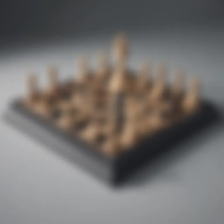 Abstract strategy concept depicted with a chessboard