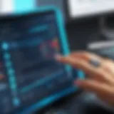 Visual representation of task management on a digital platform