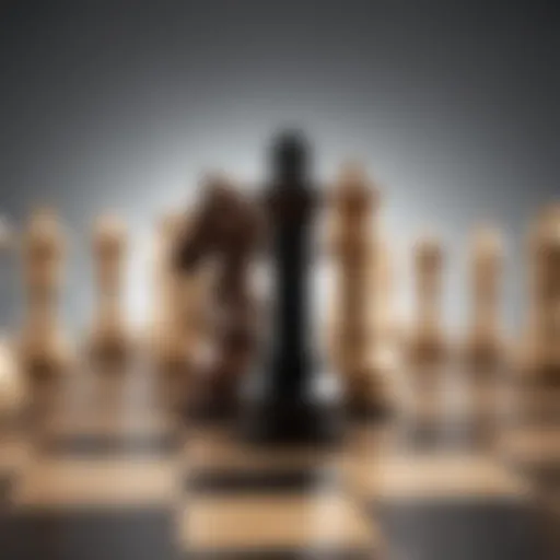 Strategically placed chess pieces symbolizing product positioning