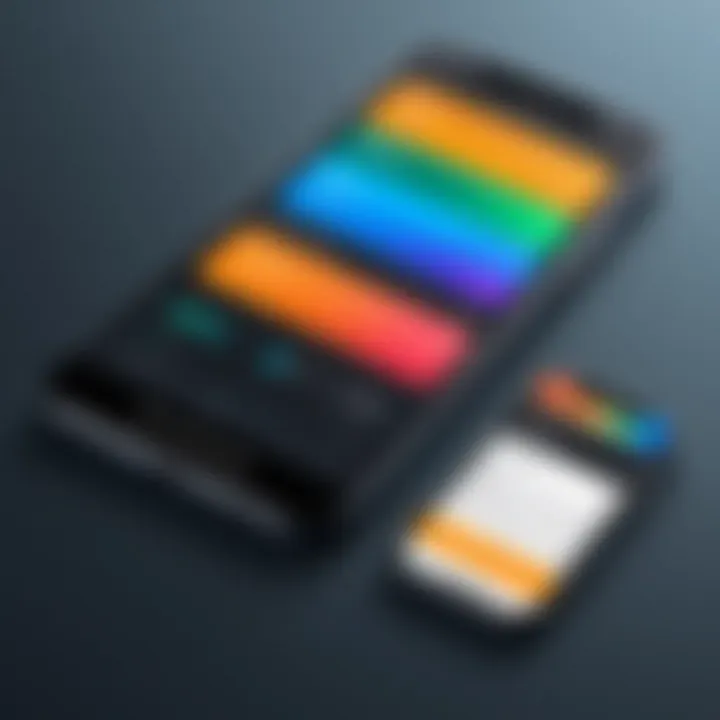 An example of color contrast in UI design showcasing accessible color choices